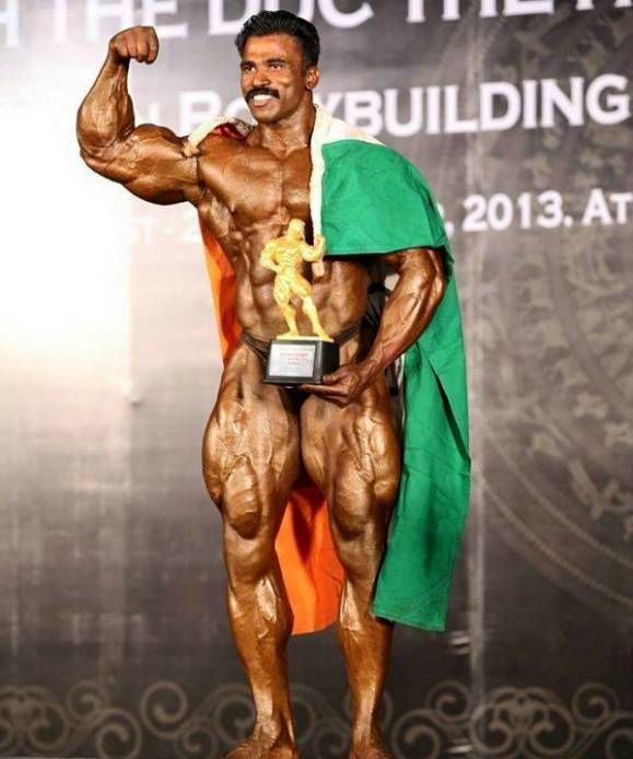 Murali kumar Indian Body Builder Mr India 2014 2013 Overall Champion Asia World Bronze Medal 4
